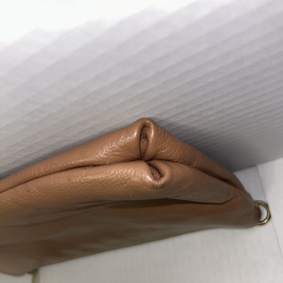 Elliot Lucca Brown Tan Leather Crossbody Bag Purse Zip Top removable Strap - Picture 12 of 16